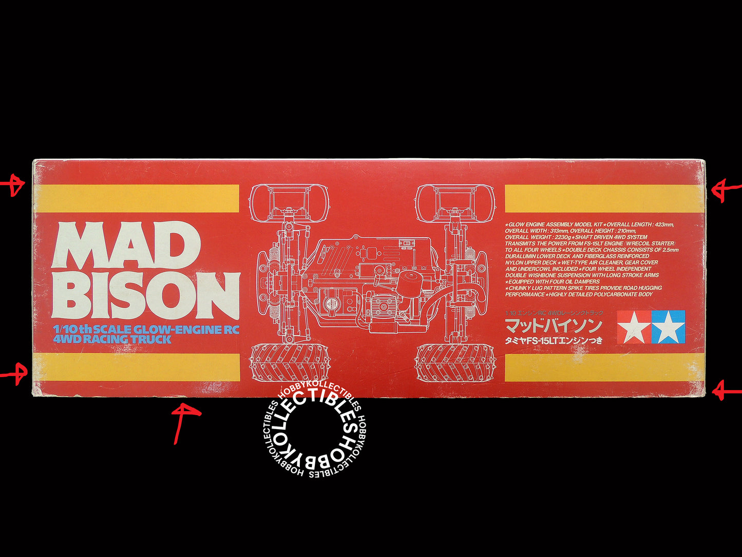 Tamiya Vintage 1/10 RC Glow Engine Mad Bison Truck #44025 TGM-01