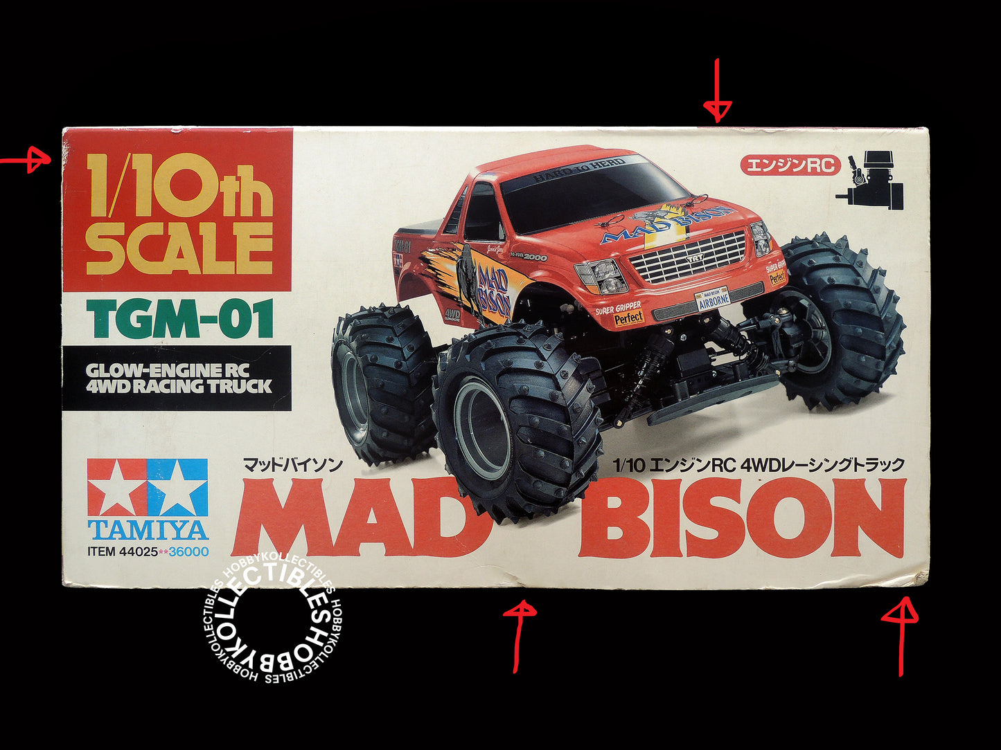 Tamiya Vintage 1/10 RC Glow Engine Mad Bison Truck #44025 TGM-01