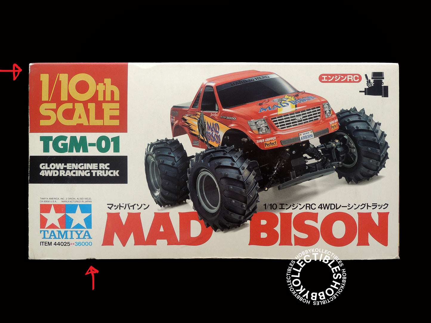 Tamiya Vintage 1/10 RC Glow Engine Mad Bison Truck #44025 TGM-01