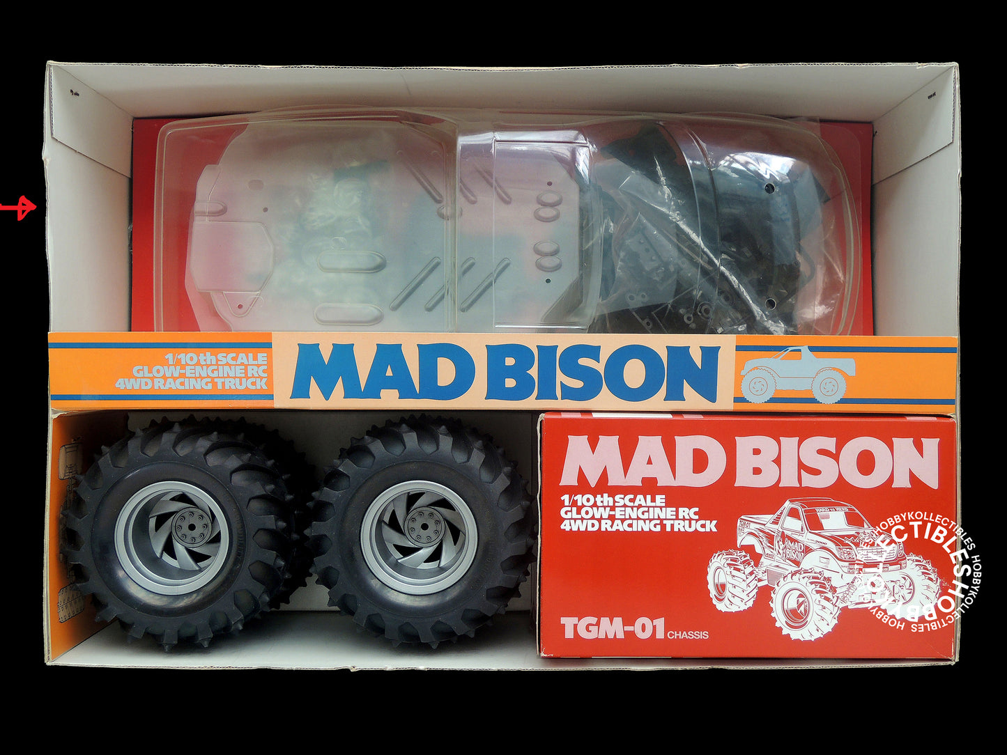 Tamiya Vintage 1/10 RC Glow Engine Mad Bison Truck #44025 TGM-01