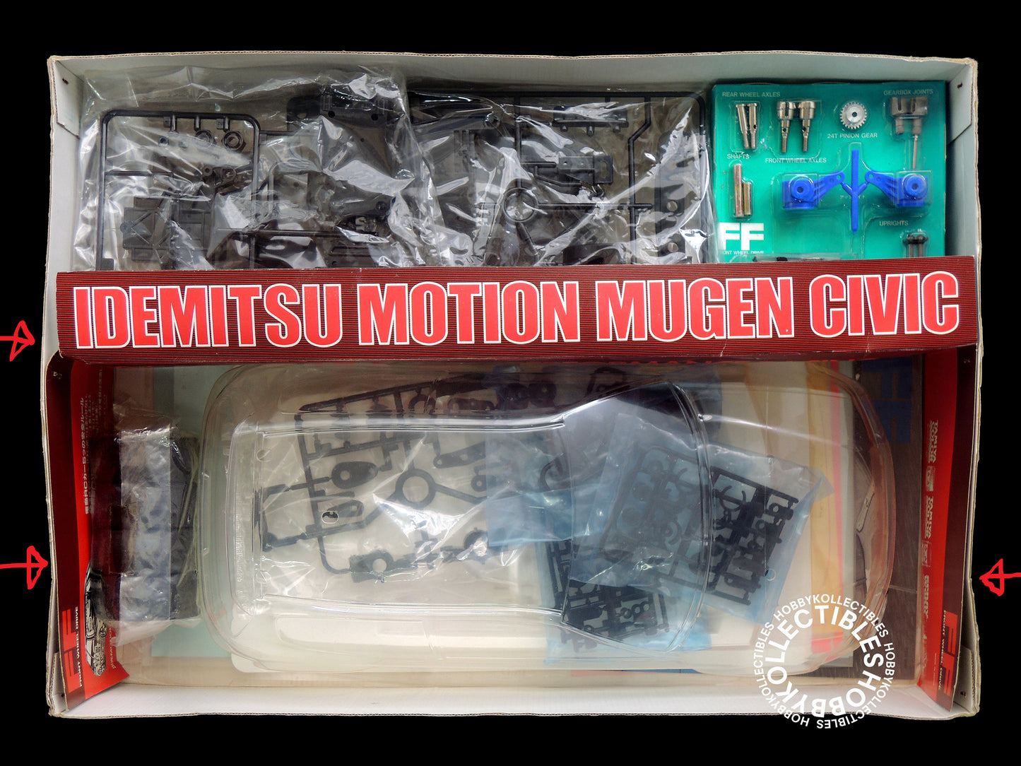 Tamiya Vintage 1/10 RC Idemitsu Motion Mugen Civic #58121 Model Kit