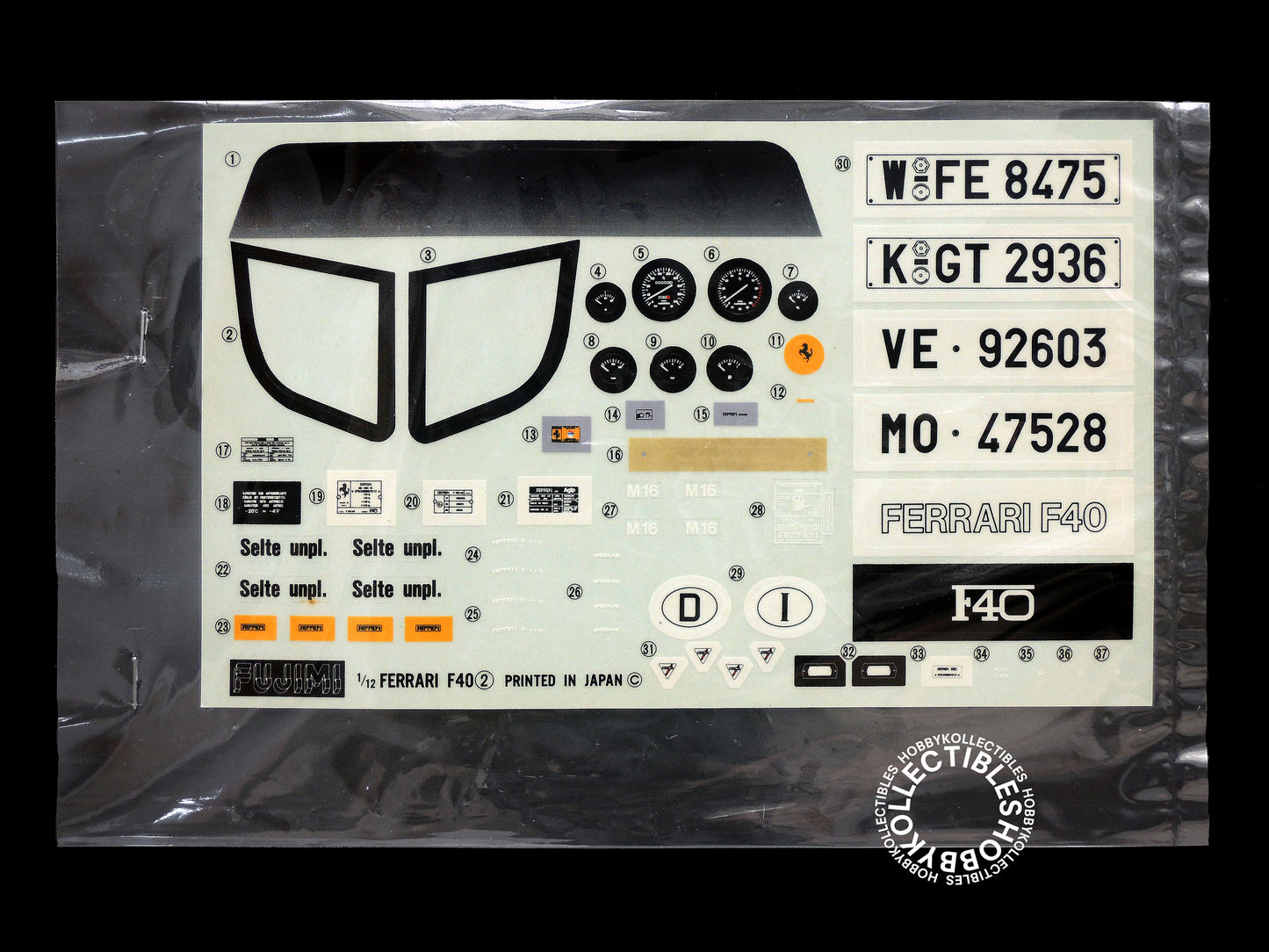 Fujimi Vintage NOVA 1/12 Ferrari F40 Diecast Metal/Plastic Model Kit