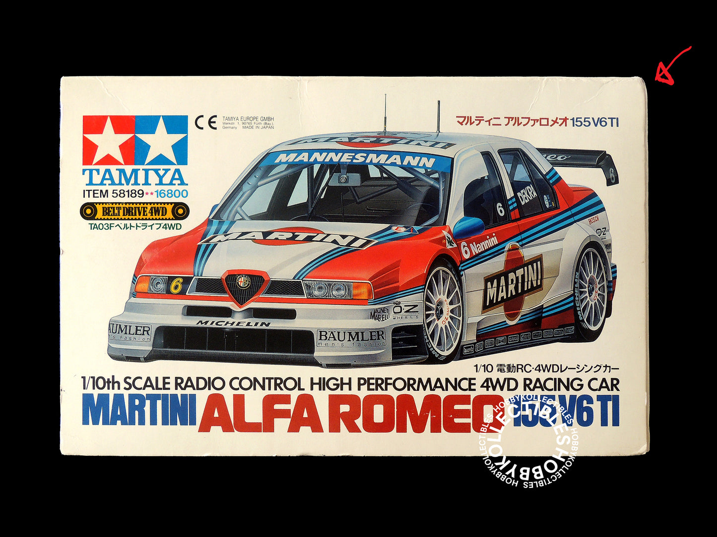 Tamiya Vintage 1/10 RC Martini Alfa Romeo 155 V6 TI #58189