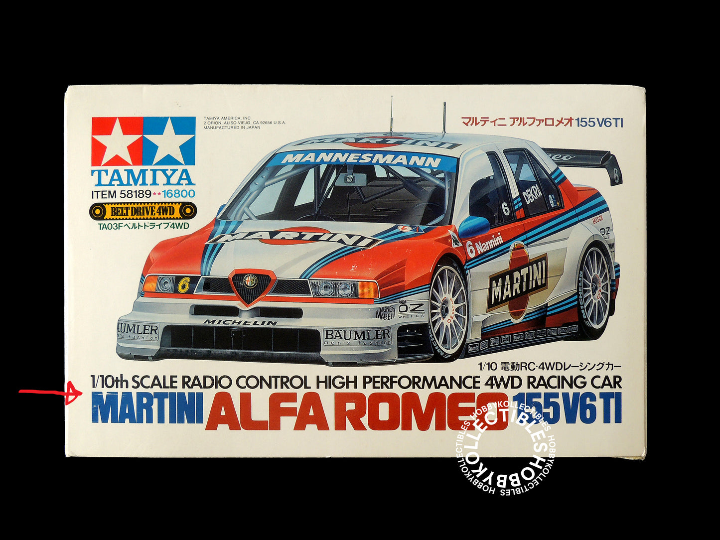 Tamiya Vintage 1/10 RC Martini Alfa Romeo 155 V6 TI #58189