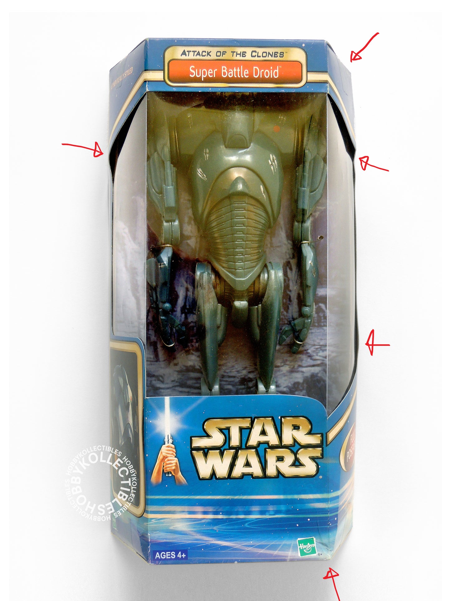Lot of 2 Hasbro/Kenner Star Wars Super Battle Droid & Stap & Battle Droid Action Figure