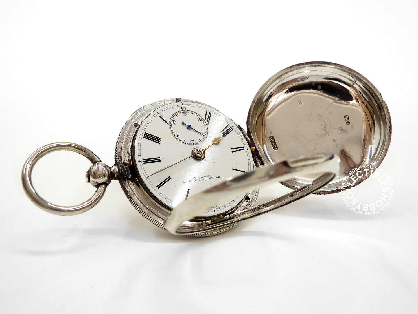 English Silver Hunter Case Stewart Dawson Lever Pocket Watch