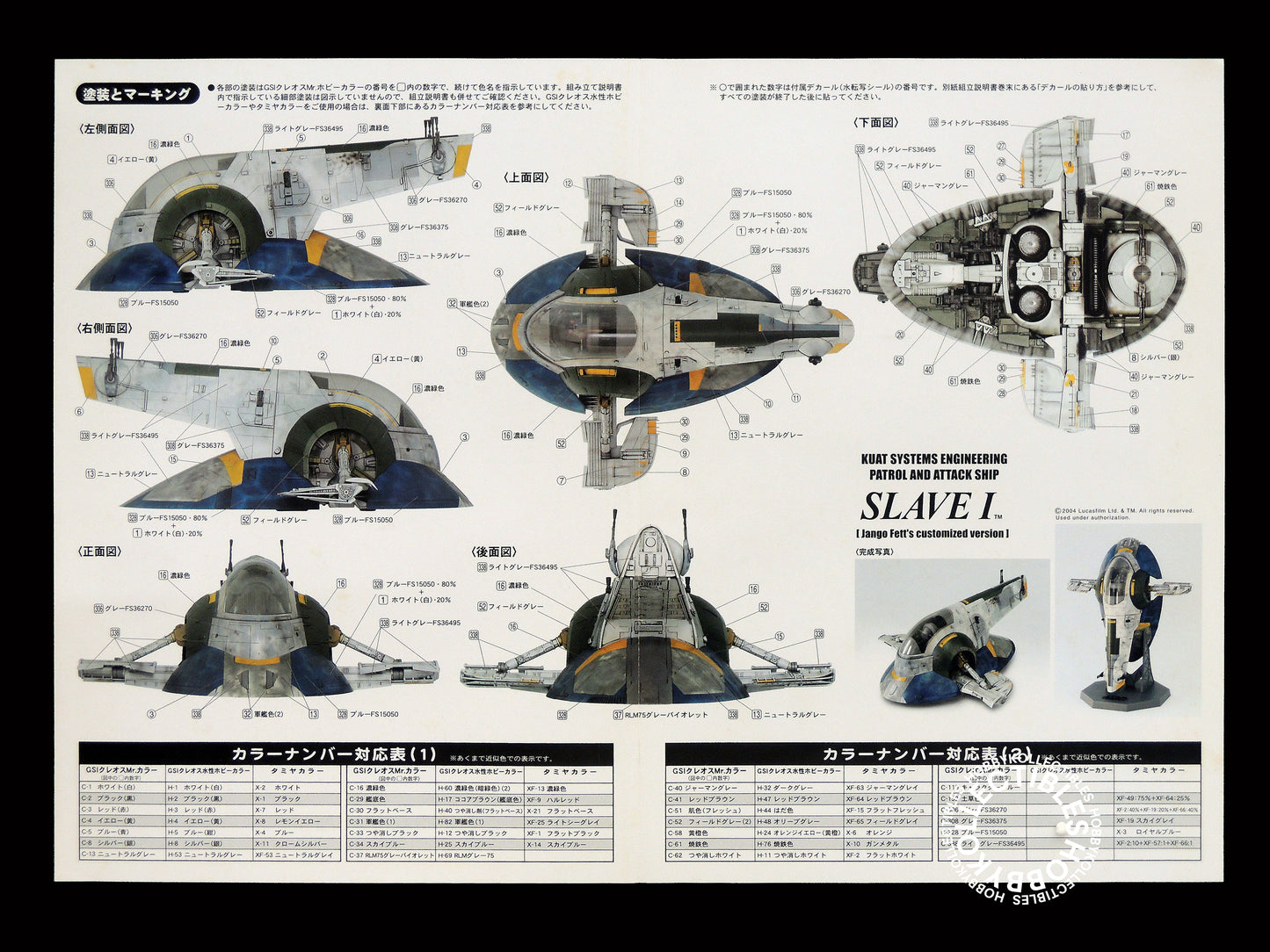 FineMolds Star Wars 1/72 SLAVE I SW-4 Fine Molds Plastic Model Kit