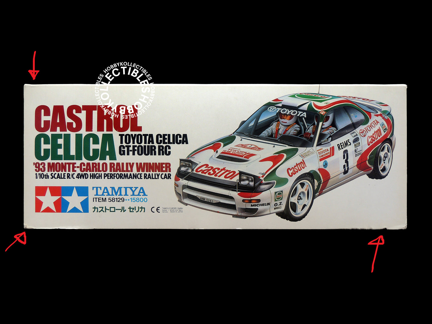 Tamiya 1/10 Vintage RC Castrol Celica GT-Four '93 Rally Winner #58129 Model Kit