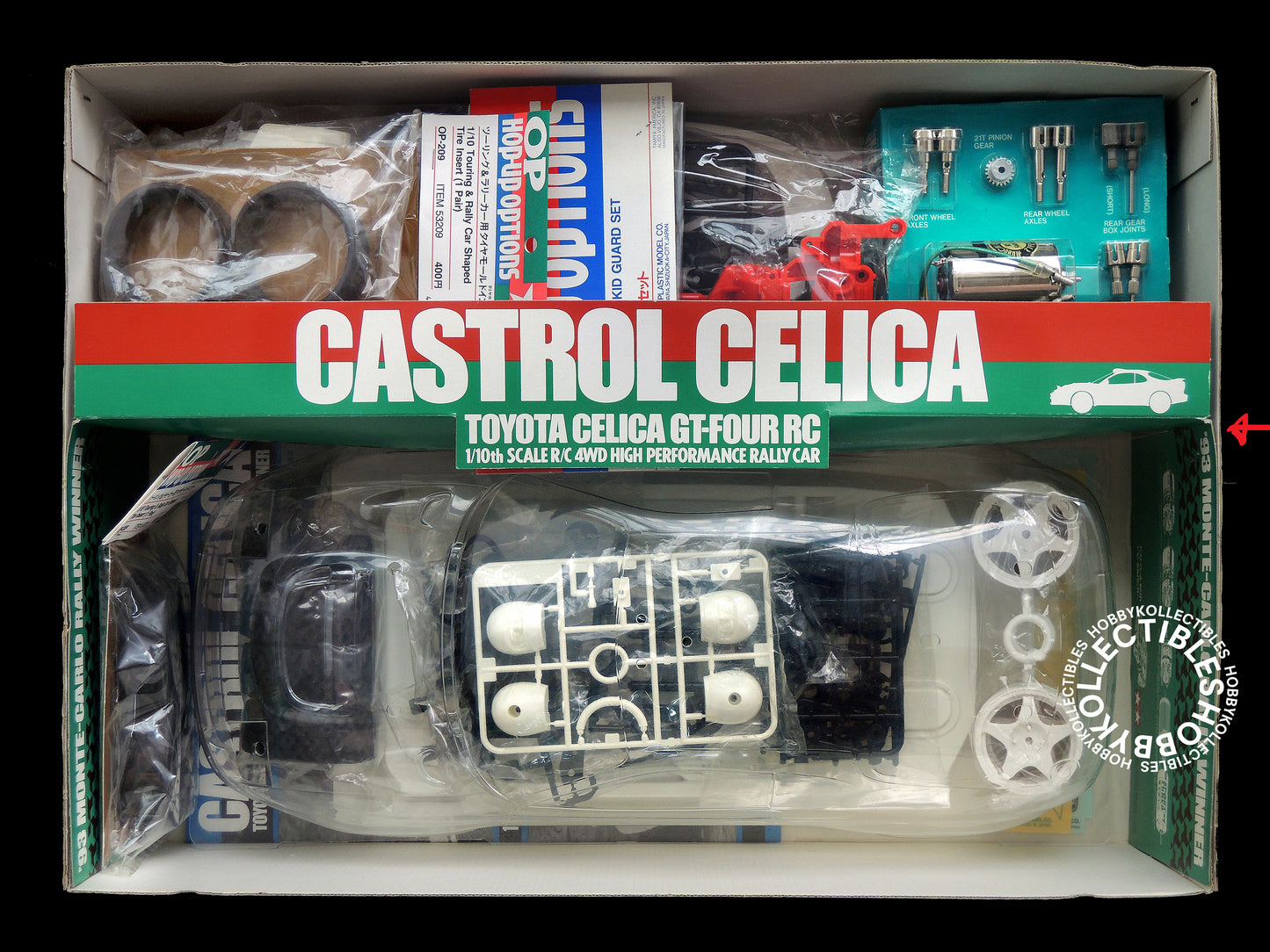 Tamiya 1/10 Vintage RC Castrol Celica GT-Four '93 Rally Winner #58129 Model Kit