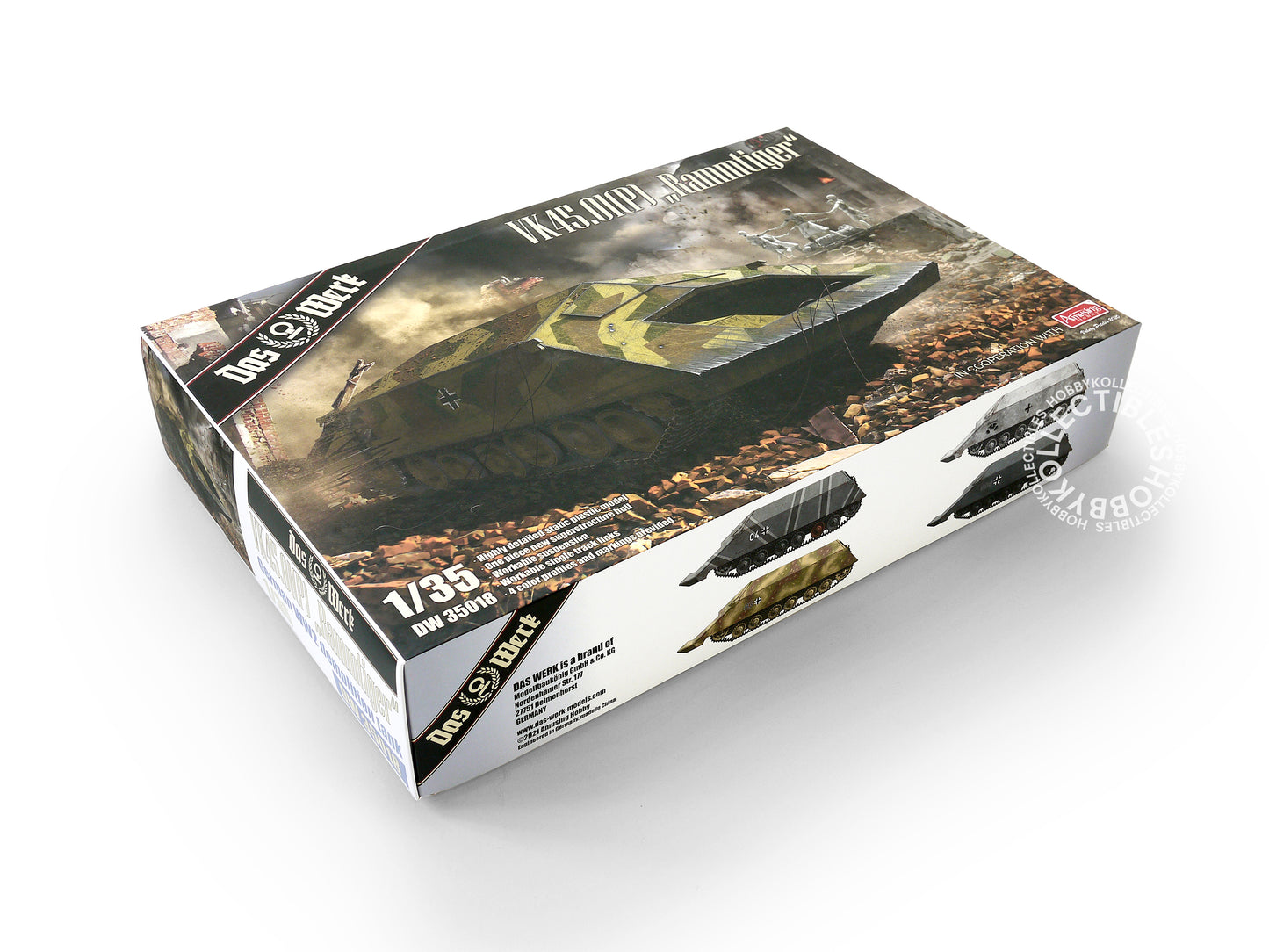 Das Werk 1/35 German Demolition Tank VK45.01 P Rammtiger Model Kit Amazing Hobby