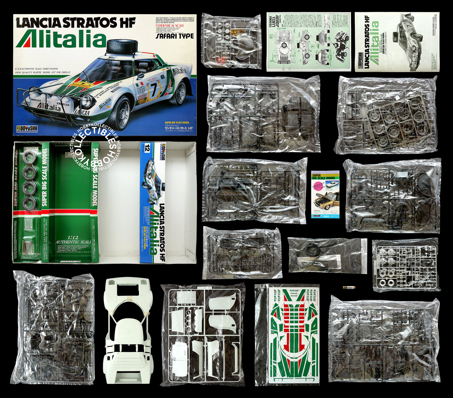Doyusha Vintage 1/12 Lancia Stratos HF Safari Rally Car Model Kit