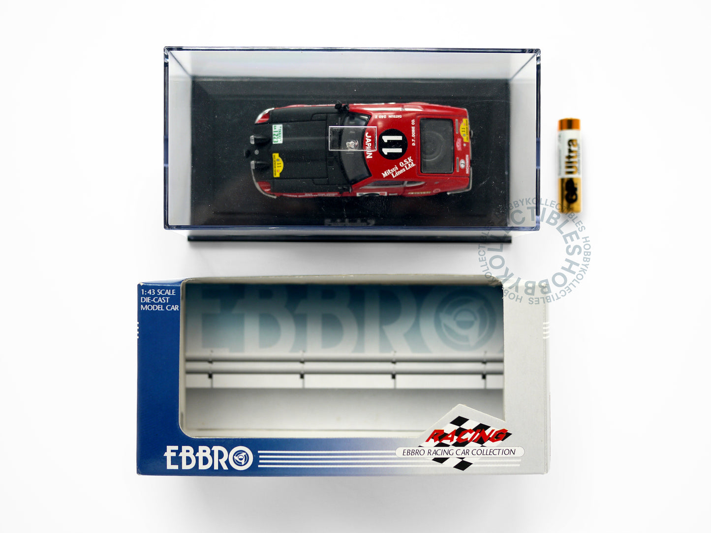 Ebbro 1/43 Die-Cast Nissan Datsun Fairlady Z 240Z Safari Rally Toy Car #43103 Red/Black