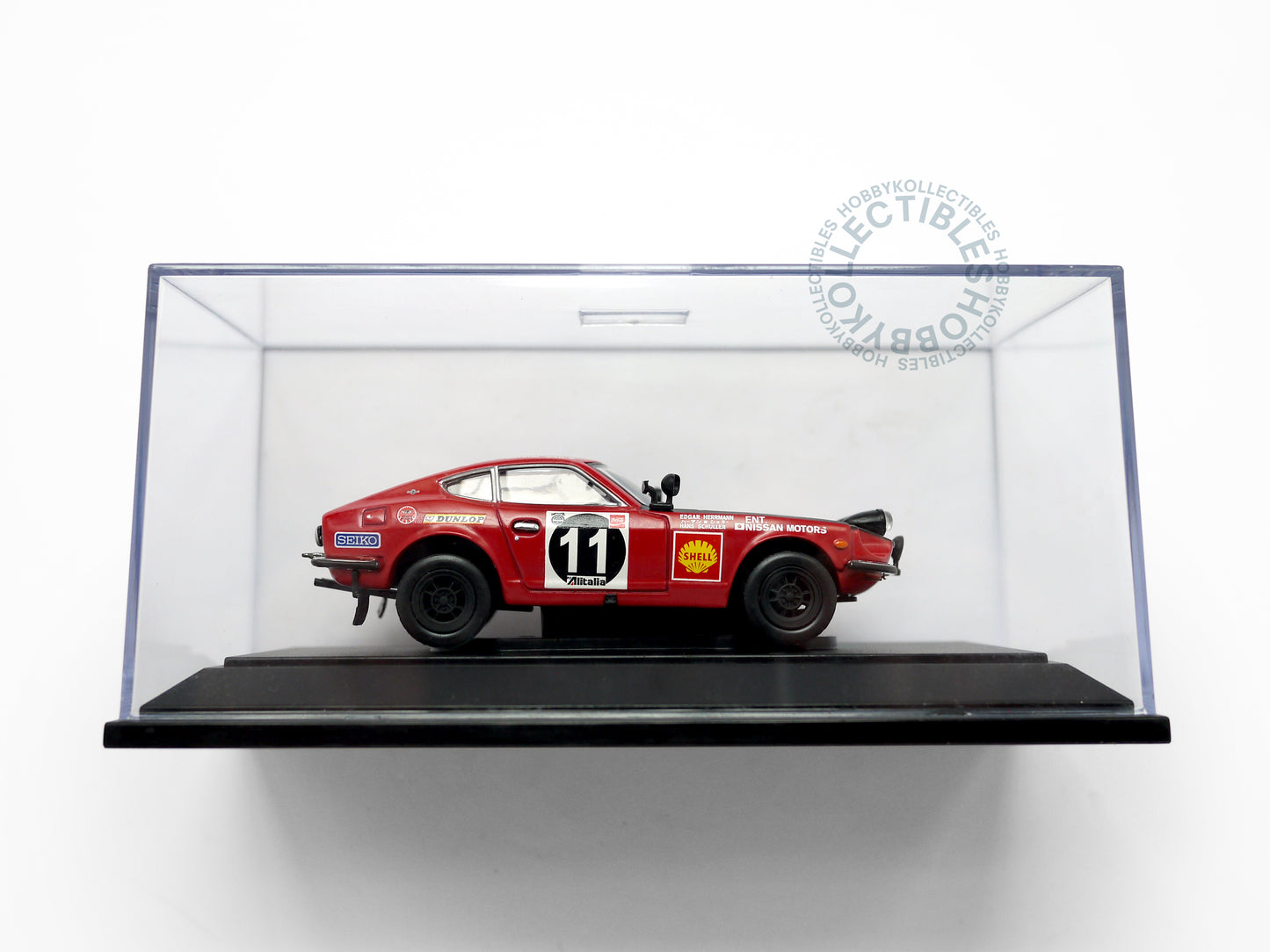 Ebbro 1/43 Die-Cast Nissan Datsun Fairlady Z 240Z Safari Rally Toy Car #43103 Red/Black
