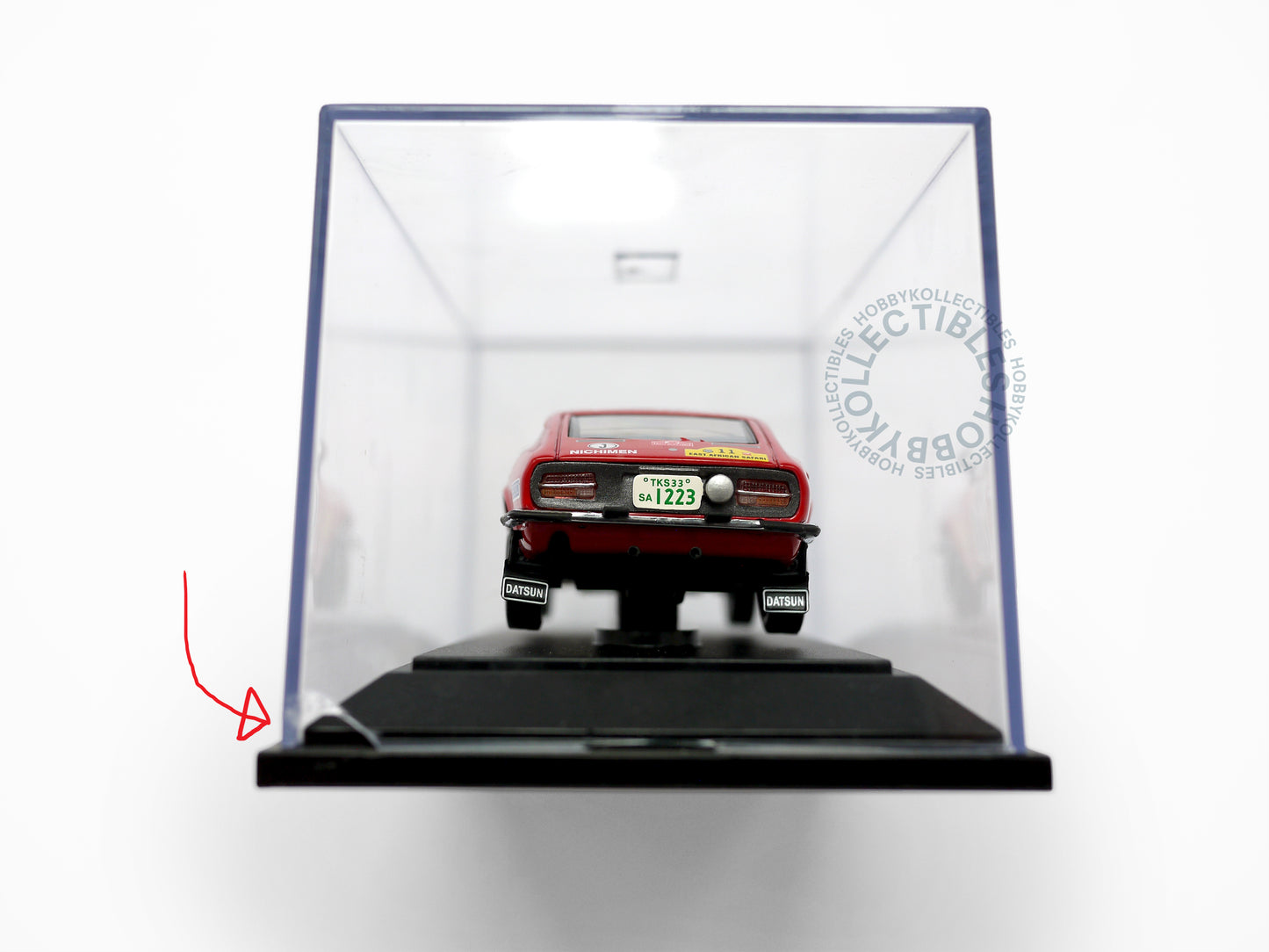 Ebbro 1/43 Die-Cast Nissan Datsun Fairlady Z 240Z Safari Rally Toy Car #43103 Red/Black