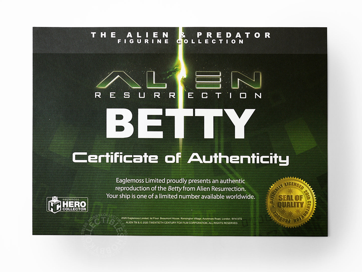Eaglemoss Alien Resurrection Betty Spaceship Diecast Model Limited Edition
