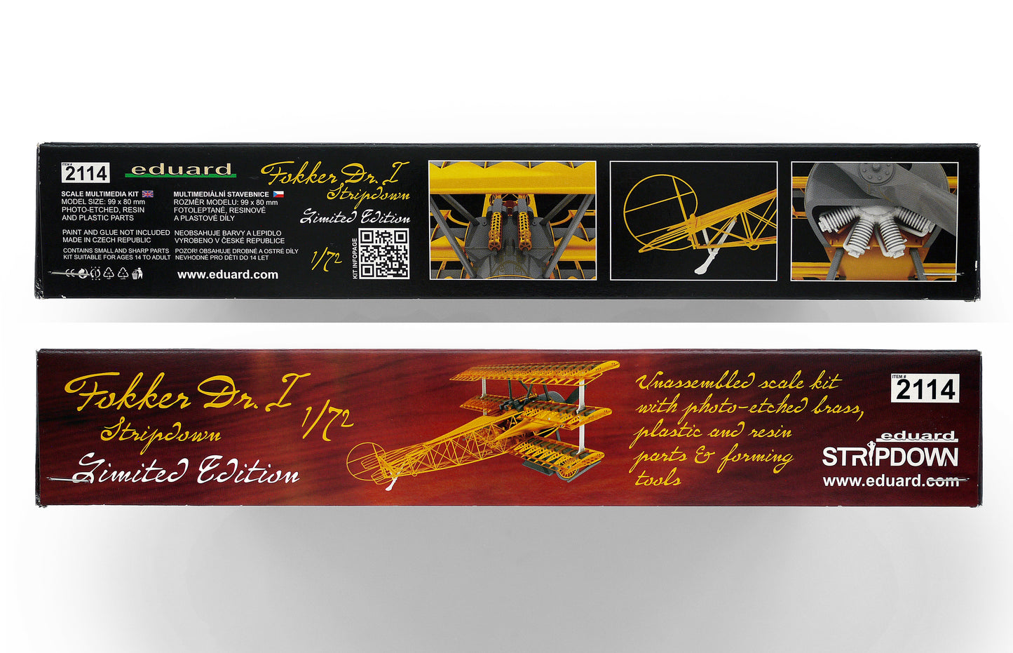 Eduard 1/72 Fokker Dr.I Stripdown Limited Ed. Aircraft Plastic Model Kit