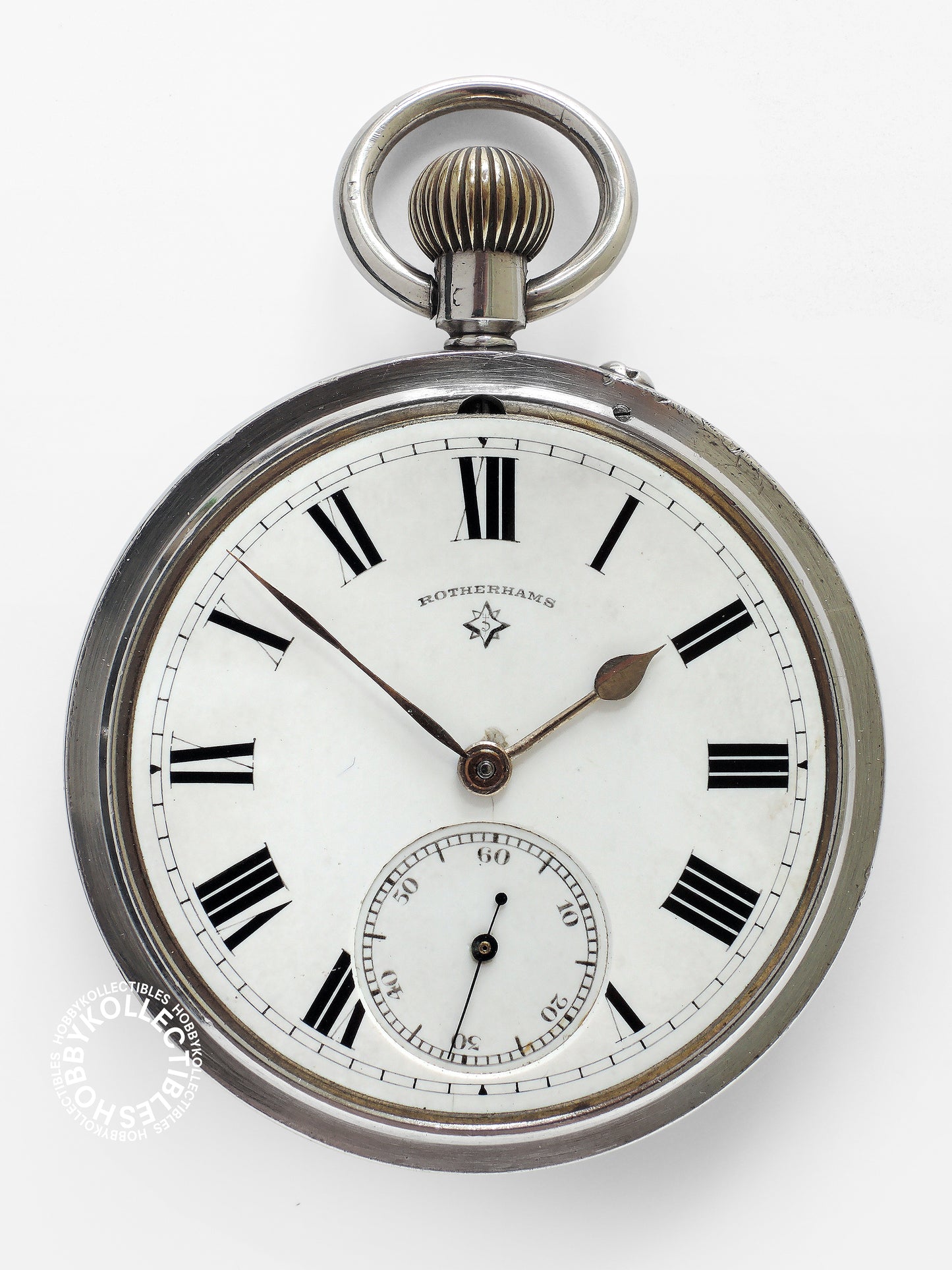 English Rotherhams Sterling Silver Open Face Lever Pocket watch