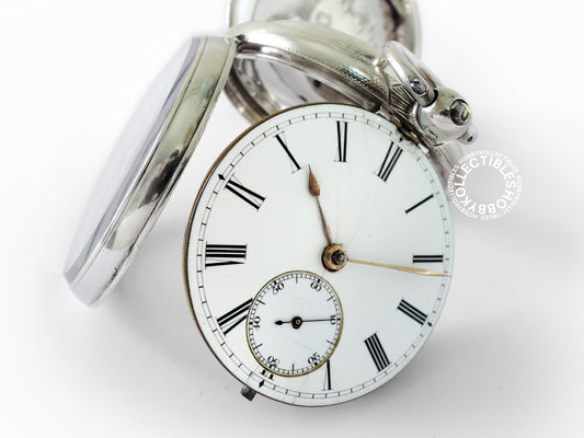 English Silver Open Face T.J. Mercer Fusee Pocket Watch