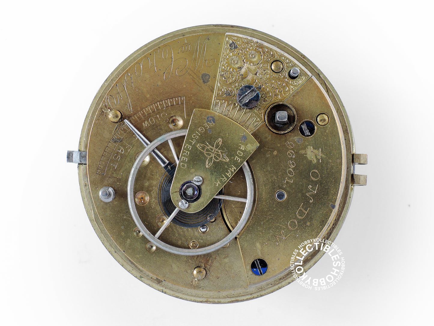 English Silver Hunter Case WM Crosby Lever Pocket Watch