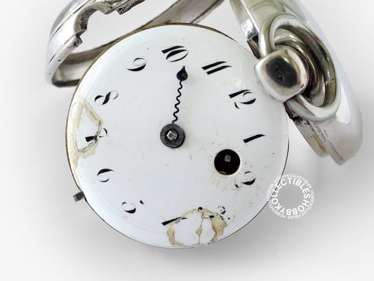 French Silver Open Face Verge Fusee(Le Roy) Pocket Watch