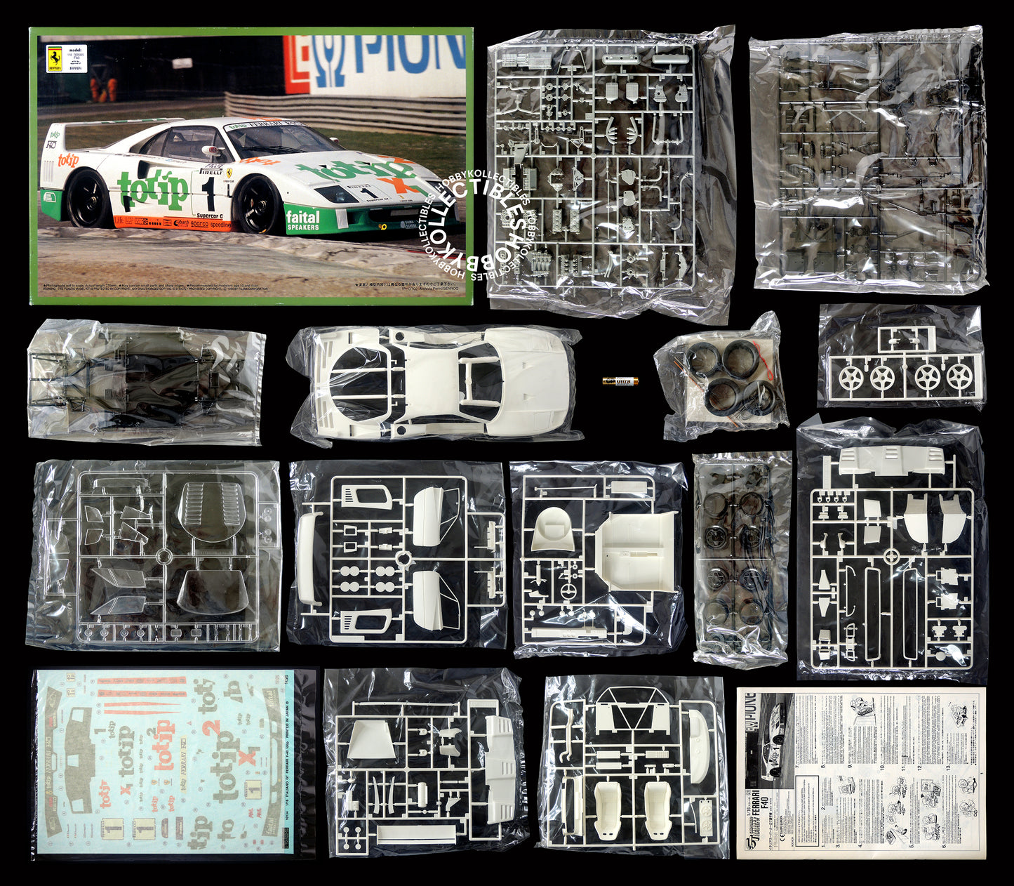 Fujimi 1/16 Ferrari F40 Totip GT Plastic Model Kit