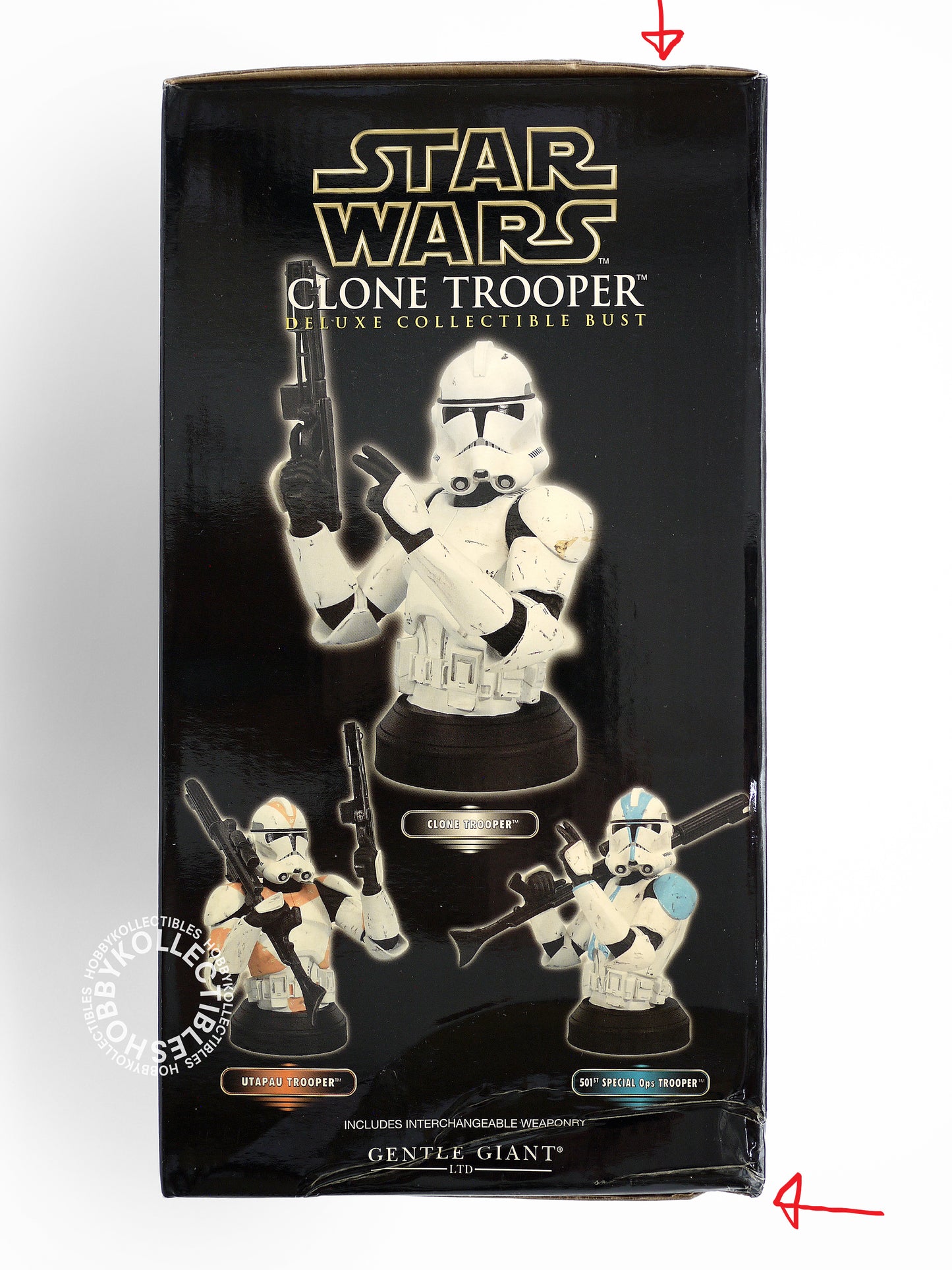 Gentle Giant Star Wars ROTS White Clone Trooper Deluxe Collectibles Mini Bust Open Box