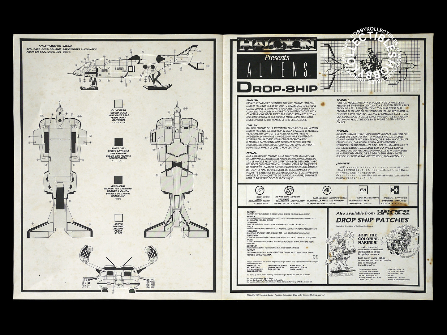 Halcyon Vintage Aliens 1/72 Drop Ship Plastic Model Kit