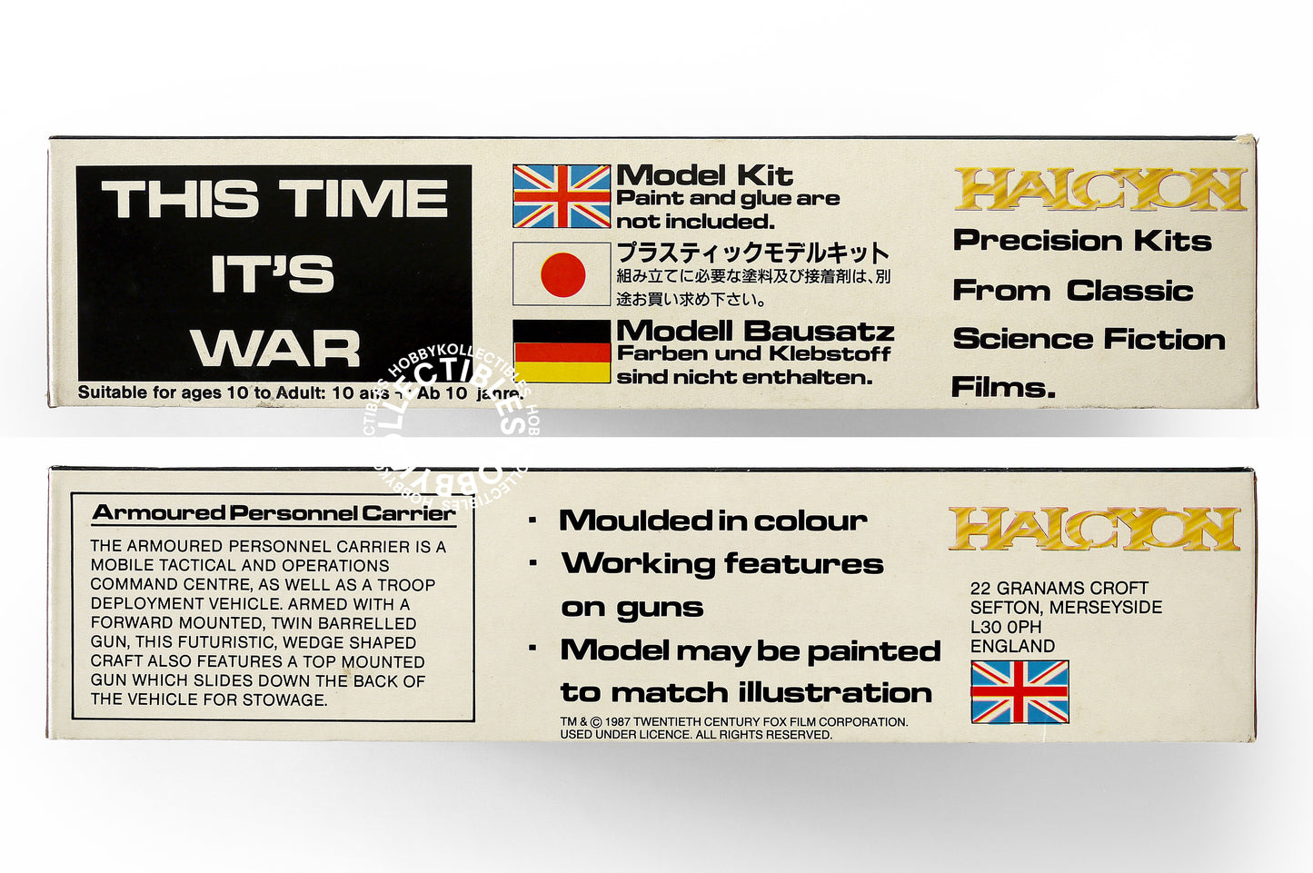 Halcyon Vintage 1/35 APC Plastic Model Kit DECAL DAMAGED