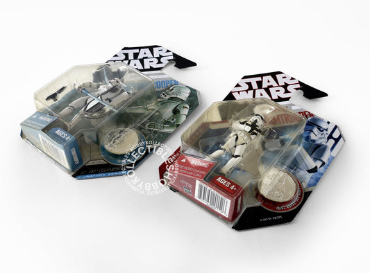 Lot of 2 Hasbro Star Wars Imperial & McQuarrie StormTrooper Action Figure