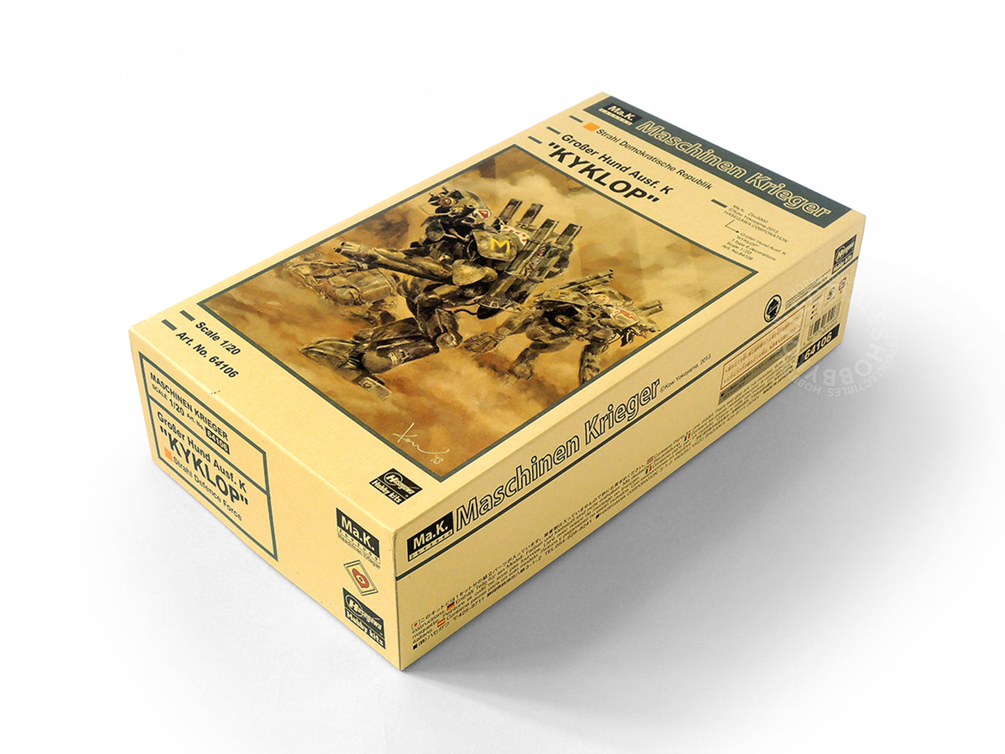 Hasegawa Ma.K SF3D 1/20 Großer Hund Ausf. K Kyklop #64106 Plastic Model Kit Maschinen Krieger