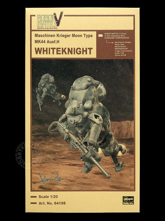 Hasegawa Ma.K 1/20 Robot Battle MK44 Moon Type WhiteKnight #64108 Limited Edition Plastic Model Kit Maschinen Krieger