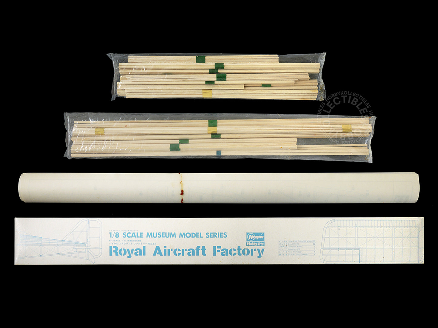 Hasegawa 1/8 Royal Aircraft Factory S.E.5a WWI Fighter Museum Wooden Model Kit