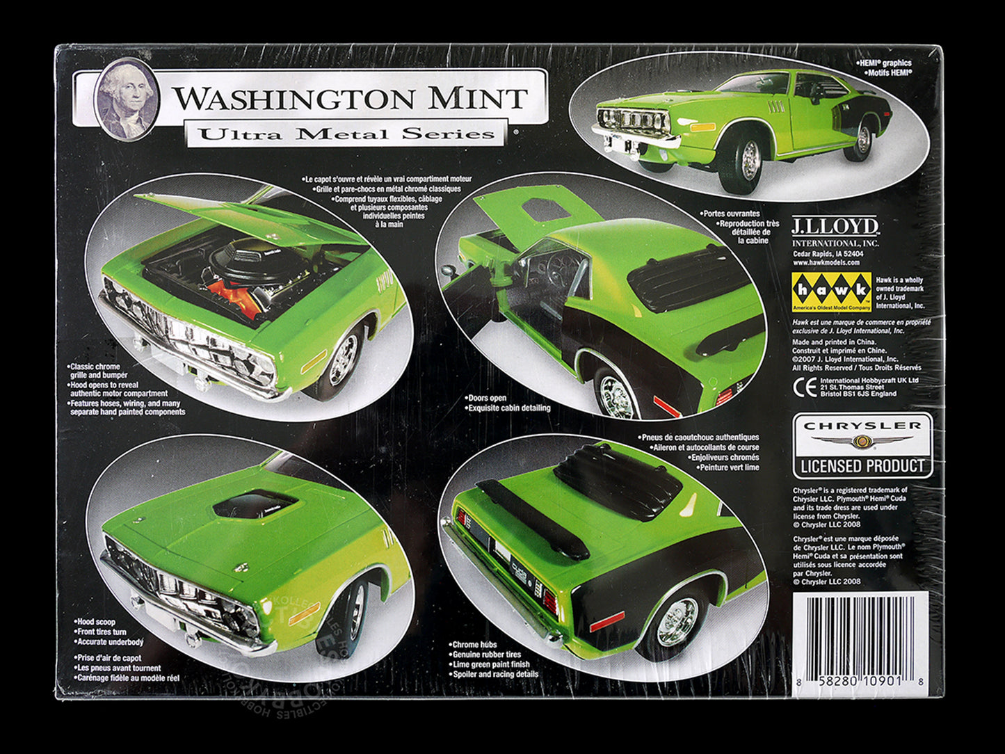 Hawk 1/24 Diecast 1971 Plymouth Hemi Cuda Washington Mint Ultra Metal Series Factory Sealed