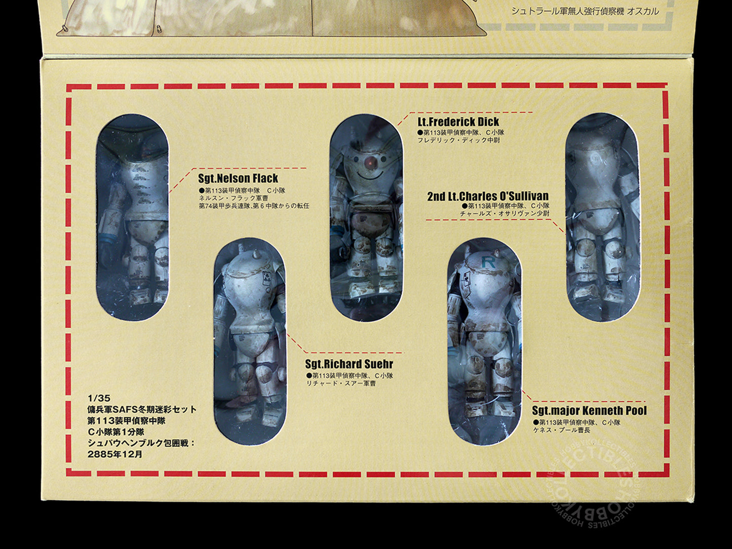 Ma.K Hobby Base SF3D 1/35 SAFS Winter Camouflage #03 Action Figure 5-Pack Set Open Box