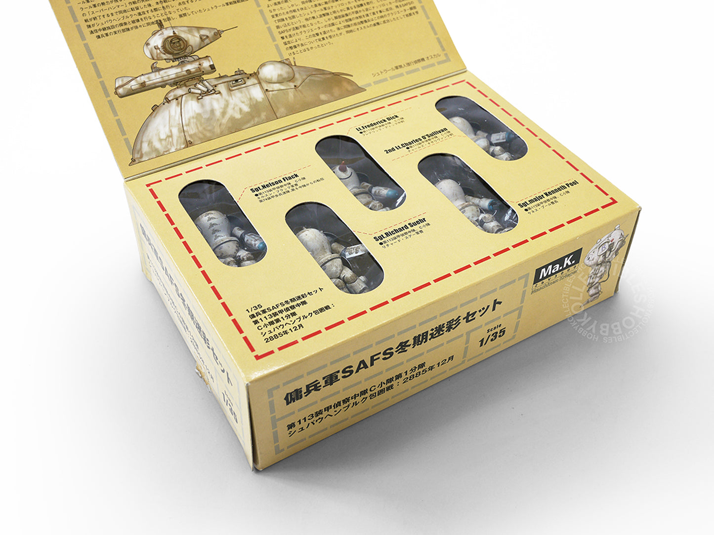 Ma.K Hobby Base SF3D 1/35 SAFS Winter Camouflage #03 Action Figure 5-Pack Set Open Box