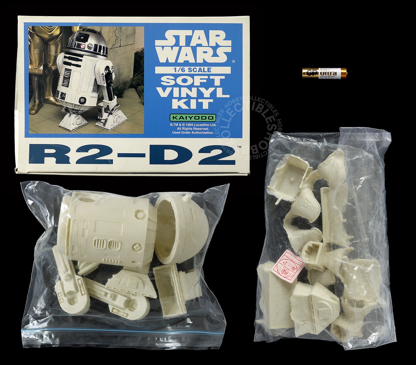 Kaiyodo Star Wars 1/6 R2-D2 Soft Vinyl model kit Rare STARTED/TRIMMED