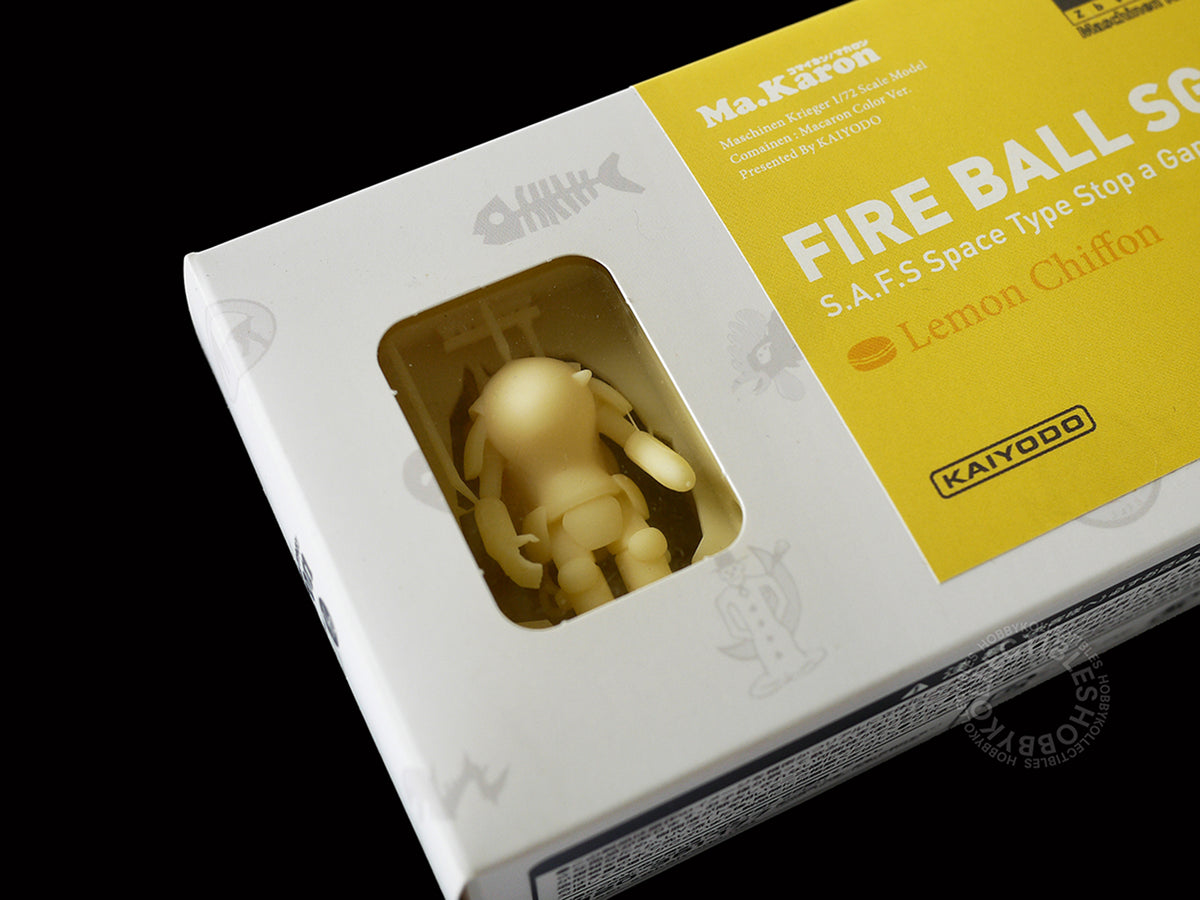 Kaiyodo Ma.K 1/72 scale Ma.Karon version SAFS kit Fire Ball SG Lemon Chifon color close up view