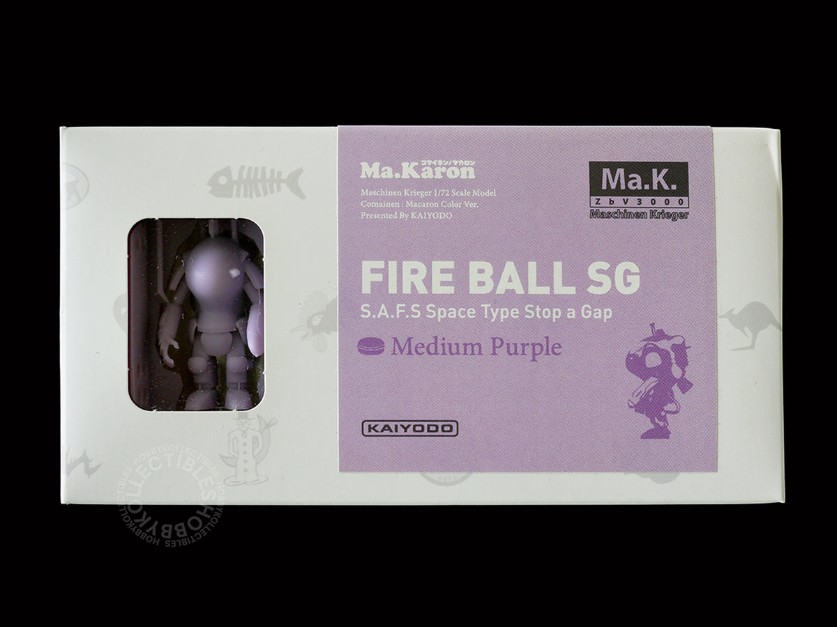 Kaiyodo Ma.K 1/72 scale Ma.Karon version SAFS kit Fire Ball SG Medium Purple color front view