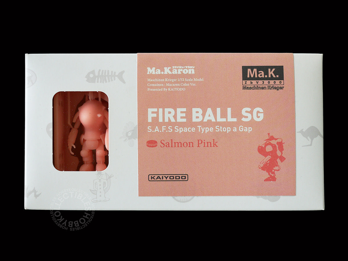 Kaiyodo Ma.K 1/72 scale Ma.Karon version SAFS kit Fire Ball SG Salmon Pink color front view
