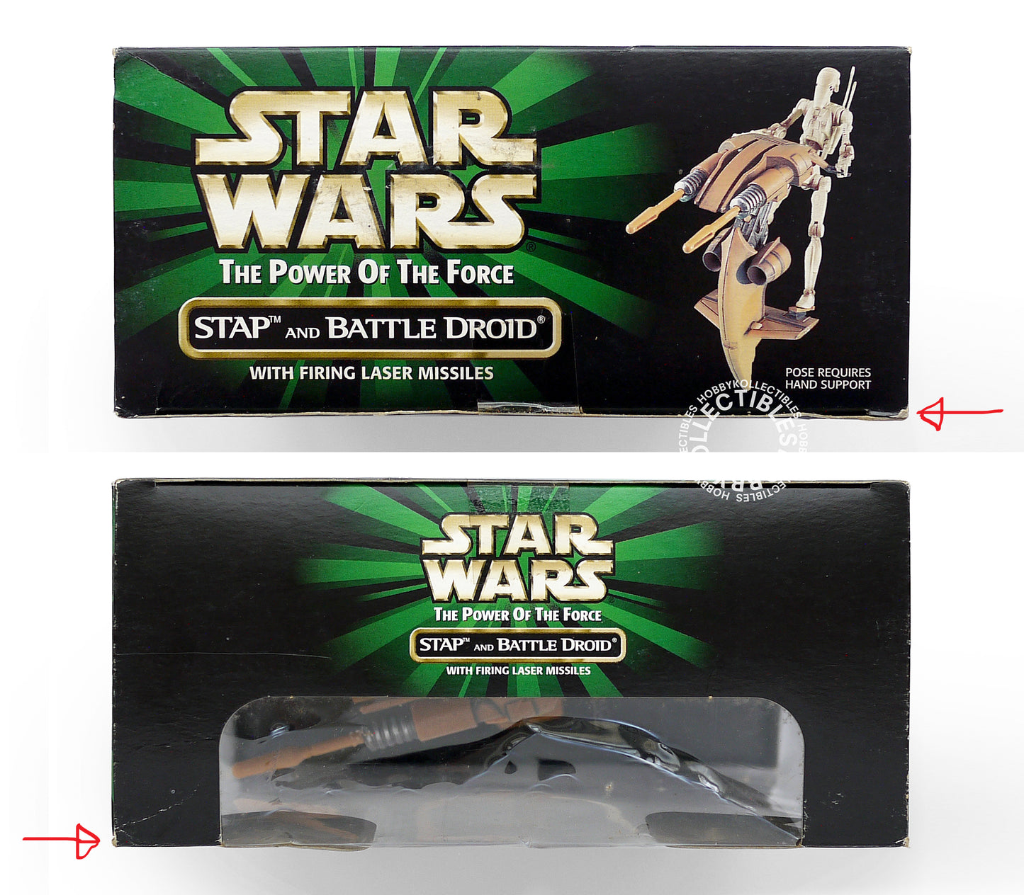 Lot of 2 Hasbro/Kenner Star Wars Super Battle Droid & Stap & Battle Droid Action Figure