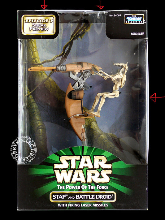 Lot of 2 Hasbro/Kenner Star Wars Super Battle Droid & Stap & Battle Droid Action Figure