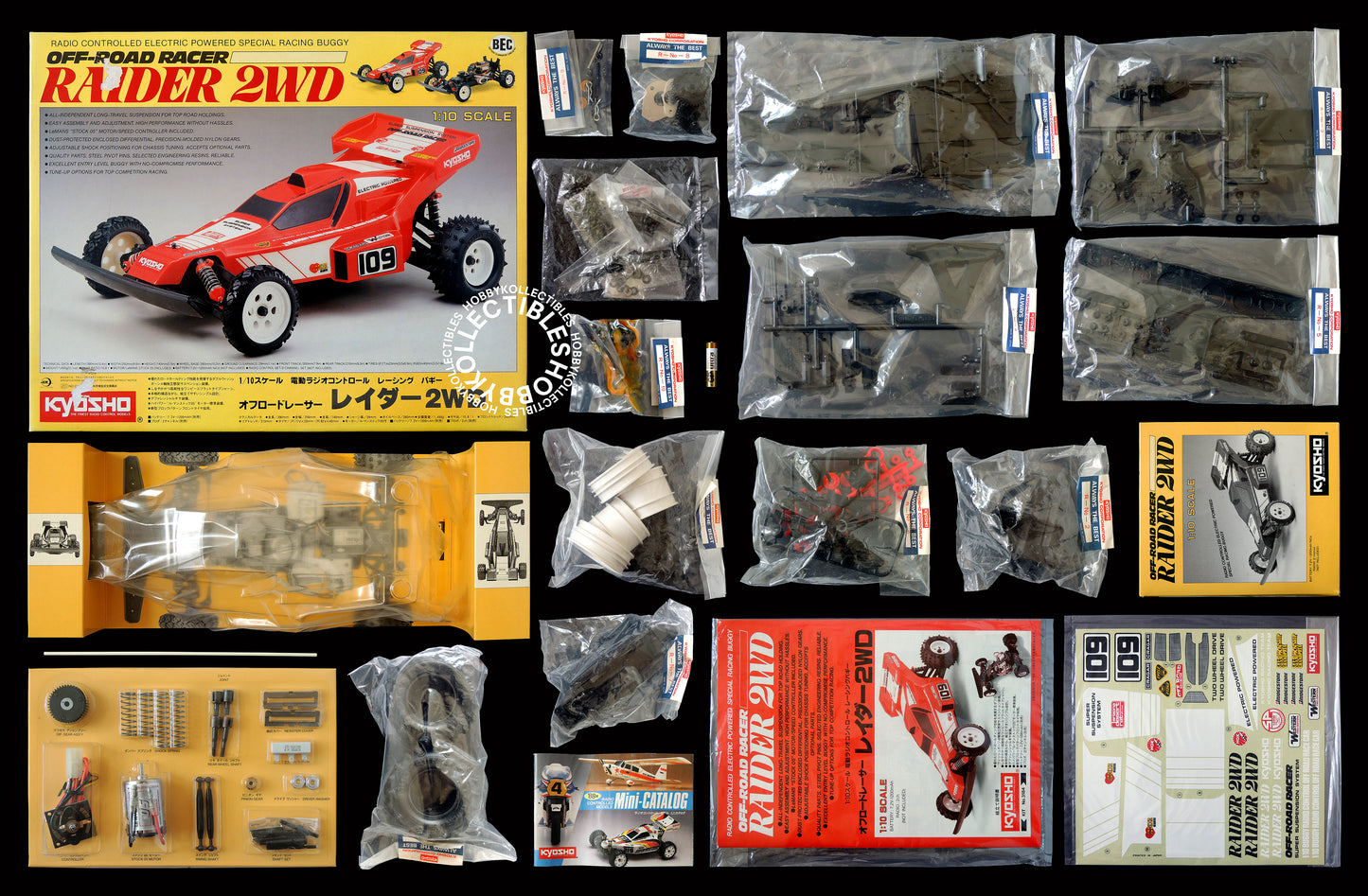 Kyosho Vintage 1/10 RC Raider Racing Buggy #3184 Model Kit