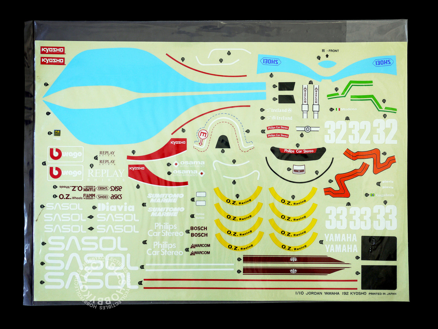 Kyosho Vintage 1/10 RC Jordan Yamaha 192 F1 Racing Car Model Kit No.4216