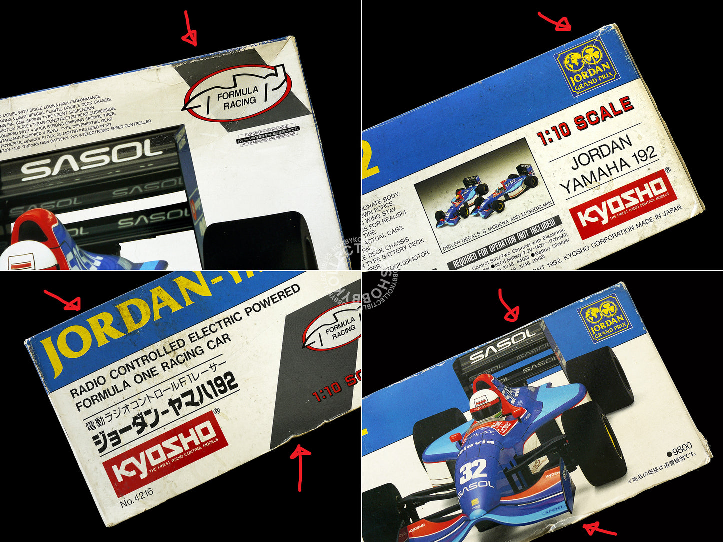 Kyosho Vintage 1/10 RC Jordan Yamaha 192 F1 Racing Car Model Kit No.4216