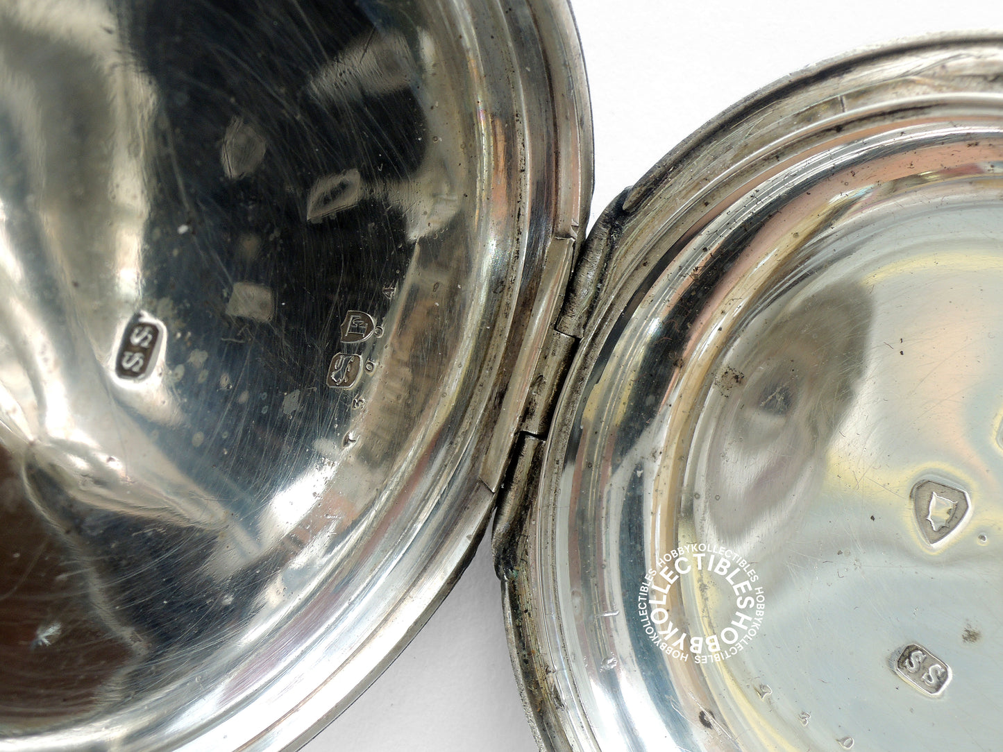 English Silver Hunter L.Staunton London Lever Pocket Watch