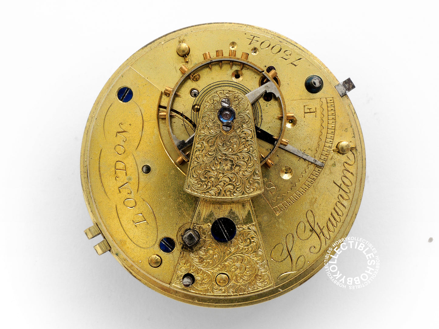 English Silver Hunter L.Staunton London Lever Pocket Watch