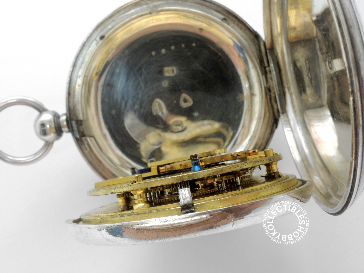 English Silver Hunter L.Staunton London Lever Pocket Watch