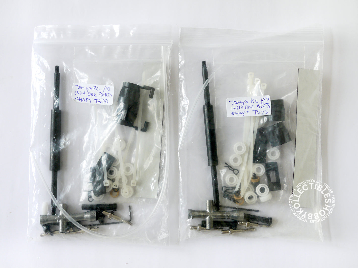 Lot(E) of Tamiya Vintage RC Tool Bag Parts 20 Bags Grasshopper Striker Blackfoot MISSING OIL GREASE