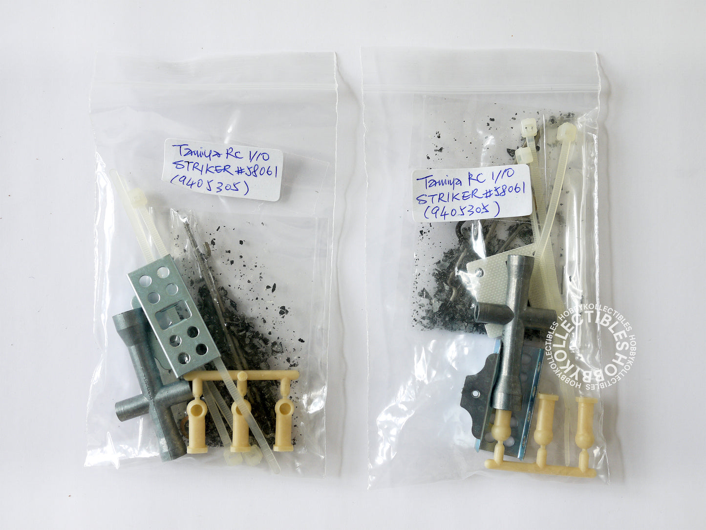 Lot(E) of Tamiya Vintage RC Tool Bag Parts 20 Bags Grasshopper Striker Blackfoot MISSING OIL GREASE