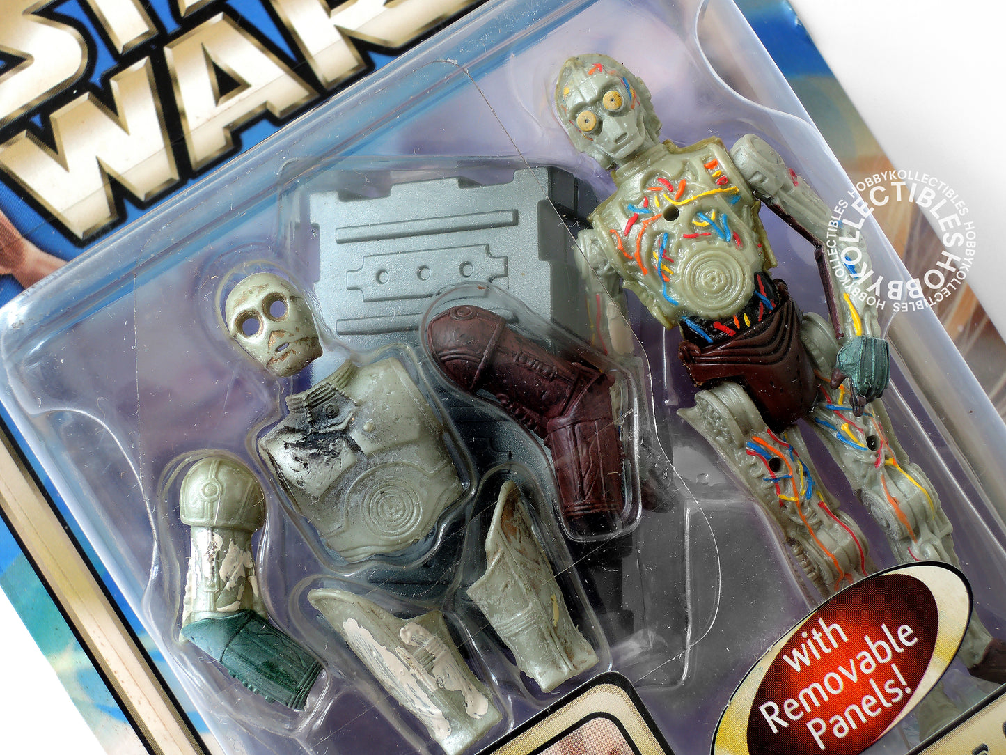 Lot (E) of 6 Star Wars Hasbro 3.5" C-3PO R2-D2 Jango Fett R2-Q5 K-3PO Clone Trooper Action Figures